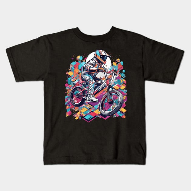 Fast Bicycle Kids T-Shirt by animegirlnft